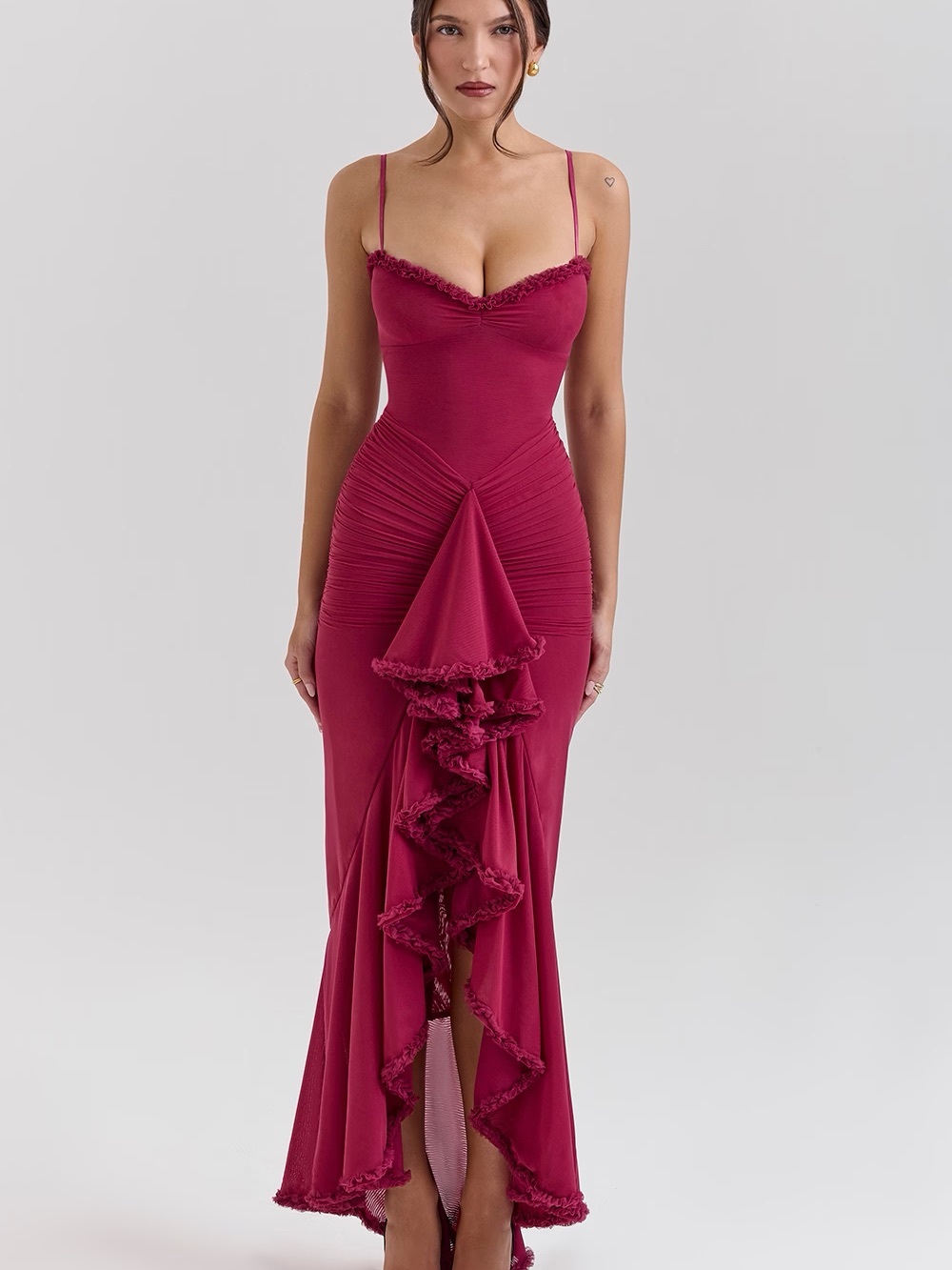 House of CB Gabbi Dress Wine Medium